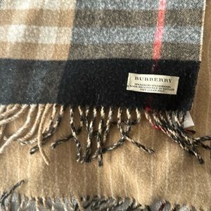 Burberry plaid wool scarf